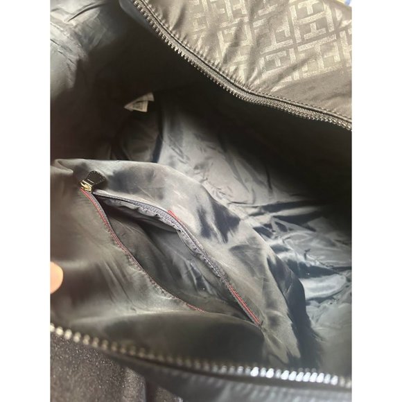 Tommy Hilfiger Weekender Tote Bag Black w/ Compartments and Handles - Picture 11 of 16